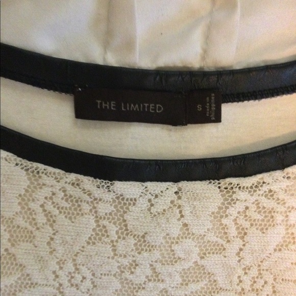 The Limited laced top with black faux leather collar size S - Picture 4 of 4